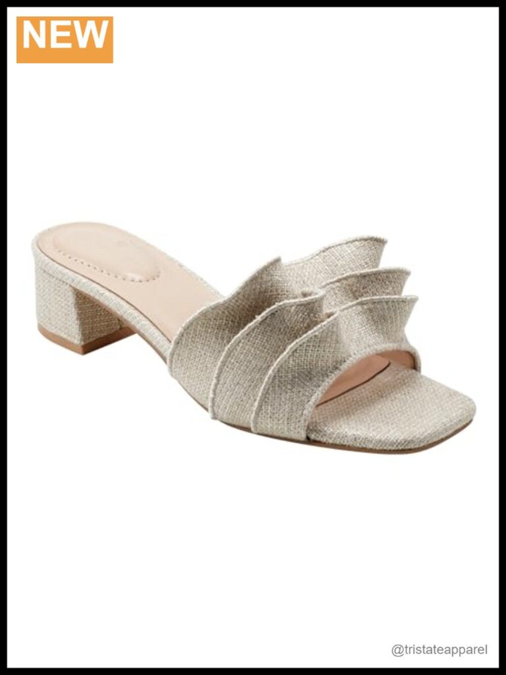 Bandolino Rista Slide Sandals Slip-On Open Toe Block Heel